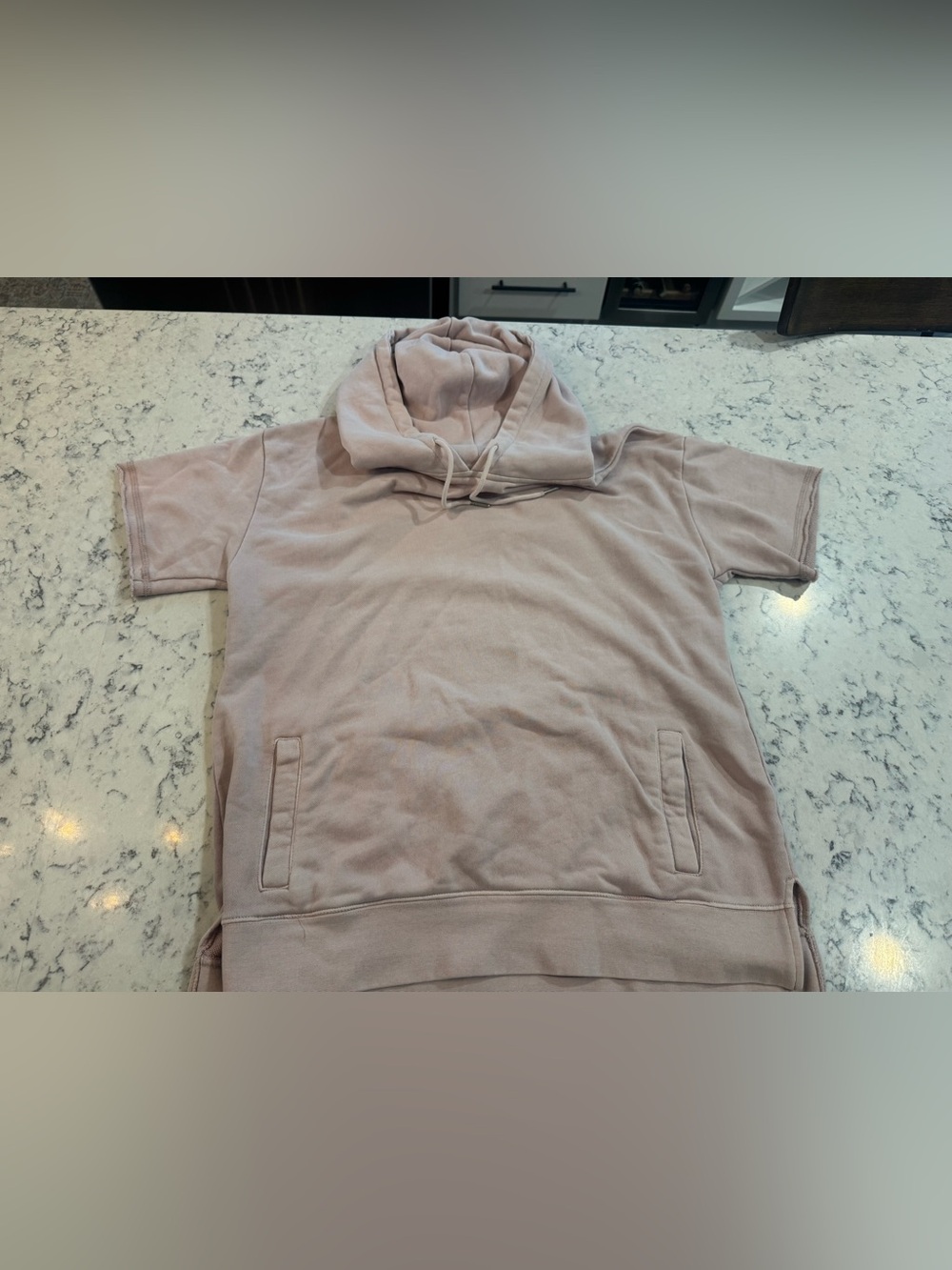 PAC SUN Mens Light Pink Cozy Pullover short sleeve Sweatshirt. -Size Mens M